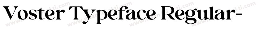 Voster Typeface Regular字体转换